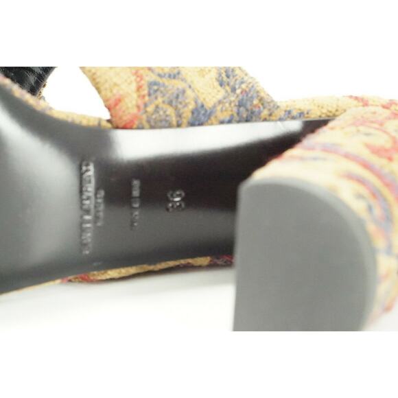 SAINT LAURENT Loulou Tapestry Slide Mules Sandals Sz 36 NIB YSL $895 - Picture 7 of 10